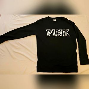 Woman's Victoria's secret pink black sweatshirt size small